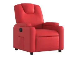 Poltrona| Poltrona reclinável elétrica couro artificial PT964910 Vermelho