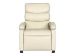 Poltrona*vidaxl Poltrona reclinável elétrica couro artificial cor Creme