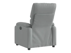 Poltrona reclinável elétrica tecido cinzento-claro PT407805^ Poltrona
