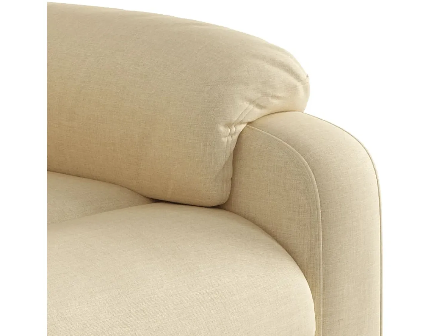 Hot vidaxl Poltrona reclinável elétrica tecido cor Creme