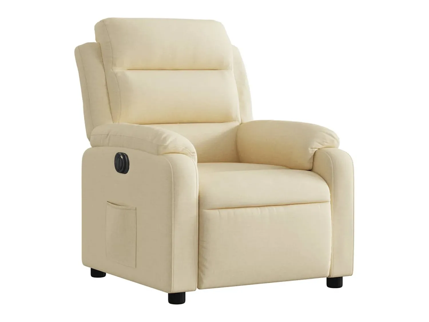 Hot vidaxl Poltrona reclinável elétrica tecido cor Creme