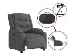 Discount Poltrona reclinável elétrica tecido -escuro PT231588 Cinzento