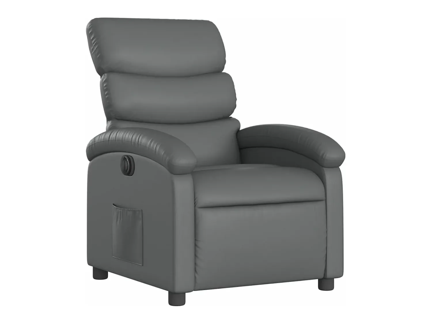Poltrona* Poltrona reclinável elétrica couro artificial PT915146 Cinzento