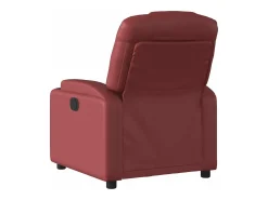 Poltrona| Poltrona reclinável elétrica couro artificial tinto PT973243 Vermelho