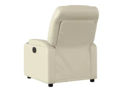 Clearance Poltrona reclinável elétrica couro artificial cor PT705355 Creme