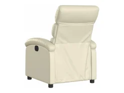 Poltrona| Poltrona reclinável elétrica couro artificial cor PT473713 Creme
