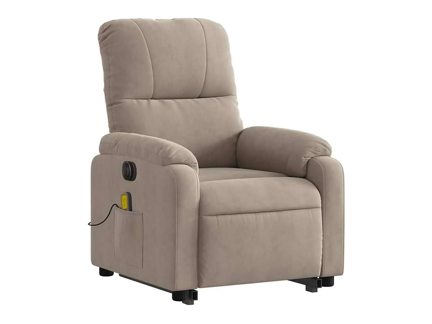 Poltrona*vidaxl Poltrona reclinável elétrica microfibra cinzento-acastanhado Taupe