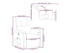 Poltrona*vidaxl Poltrona reclinável elétrica microfibra cinzento-acastanhado Taupe