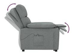 Poltrona|vidaxl Poltrona reclinável elétrica tecido -escuro Cinzento