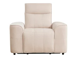 Poltrona|Vente-unique Poltrona reclinável elétrica em tecido chenille SCAMOCO Bege