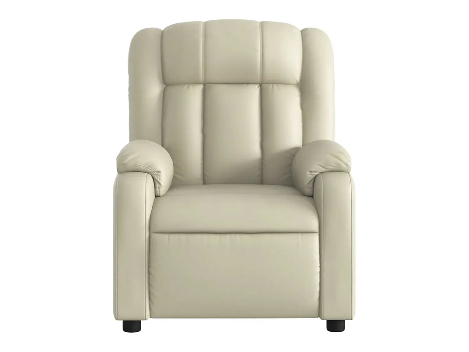 Poltrona|vidaxl Poltrona reclinável elétrica couro artificial cor Creme