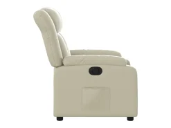 Poltrona|vidaxl Poltrona reclinável elétrica couro artificial cor Creme