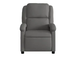 Clearance vidaxl Poltrona reclinável elétrica couro genuíno cinza Cinzento