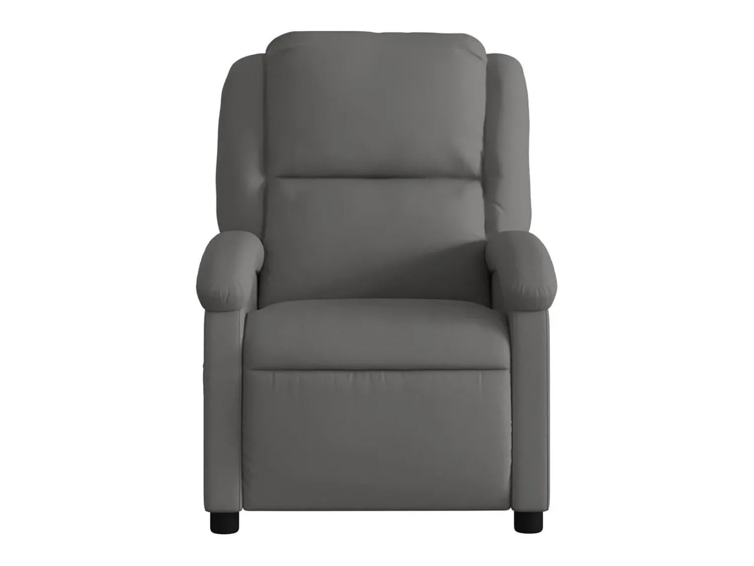 Clearance vidaxl Poltrona reclinável elétrica couro genuíno cinza Cinzento