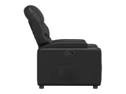 Clearance vidaxl Poltrona reclinável em couro sintético Preto