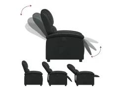 Poltrona*vidaxl Poltrona reclinável em couro sintético Preto