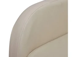vidaxl Poltrona reclinável em couro artificial Creme