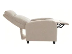 Clearance Poltrona reclinável manual da Dinamarca, 67x98x87 cm, com molas ensacadas. Bege
