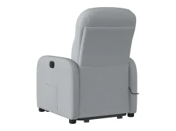 Poltrona*vidaxl Poltrona reclinável massagens tecido -claro Cinzento