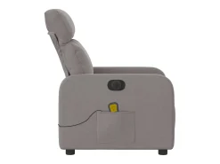Poltrona reclinável massagens elétrica | Poltrona Confortável tecido cinza-acastanhado SHL807691^ Poltrona