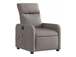 Poltrona reclinável massagens elétrica | Poltrona Confortável tecido cinza-acastanhado SHL807691^ Poltrona
