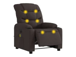 Poltrona| Poltrona reclinável massagens elétrica | Poltrona Confortável tecido -escuro SHL208170 Castanho