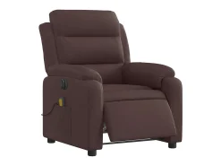 Poltrona reclinável massagens elétrica | Poltrona Confortável tecido -escuro SHL842580^ Poltrona