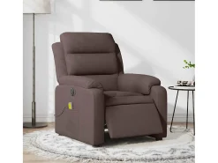 Poltrona reclinável massagens elétrica | Poltrona Confortável tecido -escuro SHL842580^ Poltrona
