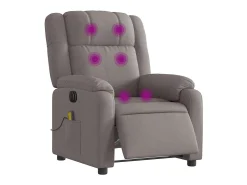 Poltrona| Poltrona reclinável massagens elétrica | Poltrona Confortável tecido cinza-acastanhado SHL926631 Taupe