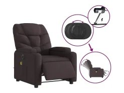 Poltrona reclinável massagens elétrica | Poltrona Confortável tecido -escuro SHL255812^ Poltrona