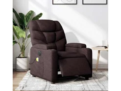 Poltrona reclinável massagens elétrica | Poltrona Confortável tecido -escuro SHL255812^ Poltrona