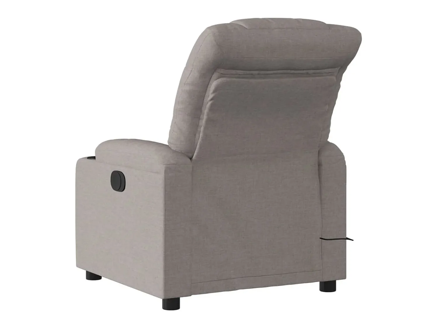 New Poltrona reclinável massagens elétrica | Poltrona Confortável tecido cinza-acastanhado SHL938243 Taupe
