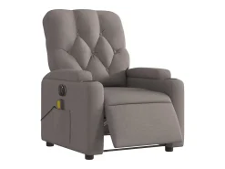 Poltrona* Poltrona reclinável massagens elétrica | Poltrona Confortável tecido cinza-acastanhado SHL776446 Taupe