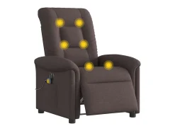 Poltrona reclinável massagens elétrica | Poltrona Confortável tecido -escuro SHL144606^ Poltrona