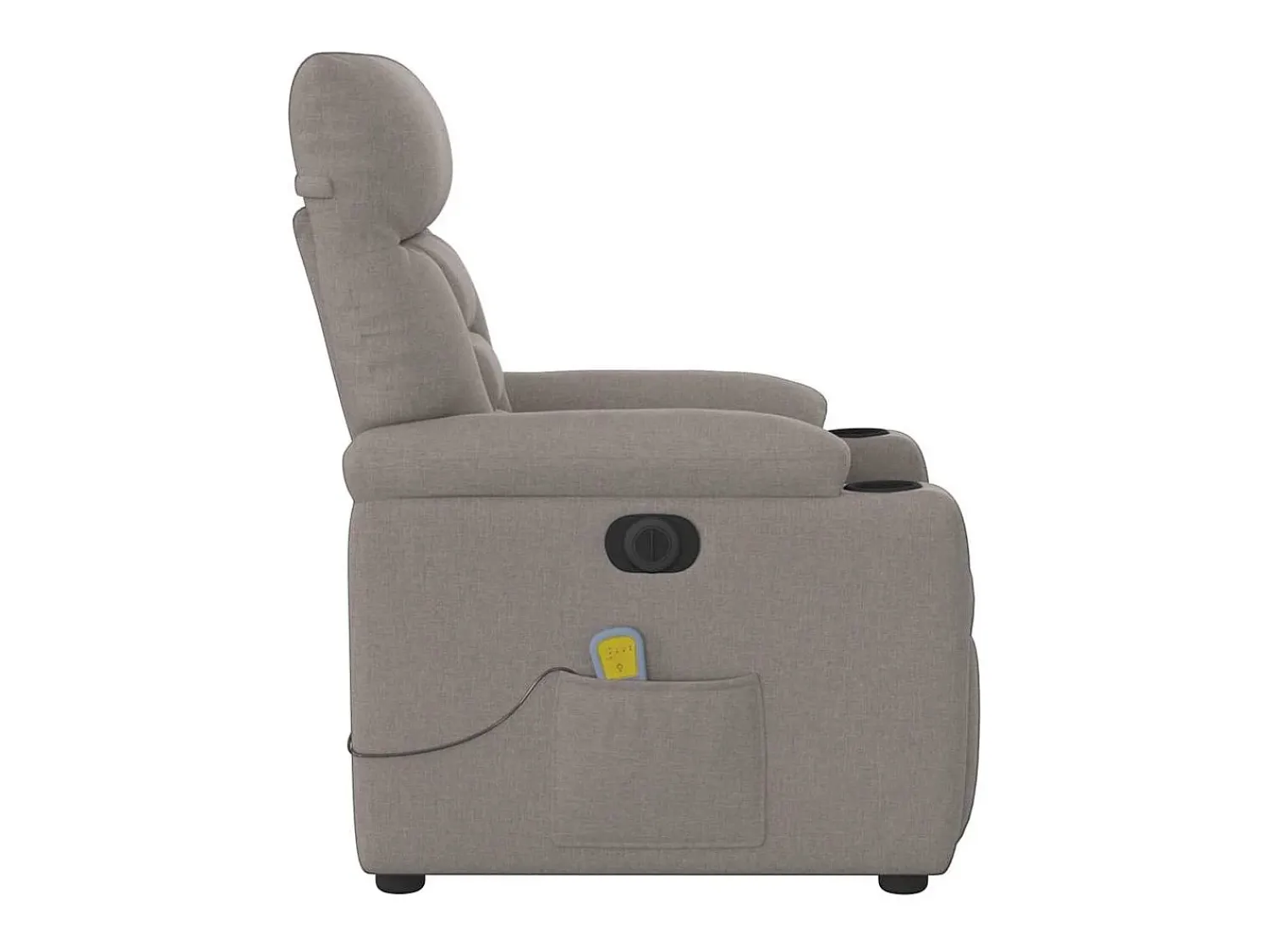 Outlet Poltrona reclinável massagens elétrica | Poltrona Confortável tecido cinza-acastanhado SHL12558 Taupe