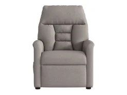 Outlet Poltrona reclinável massagens elétrica | Poltrona Confortável tecido cinza-acastanhado SHL12558 Taupe