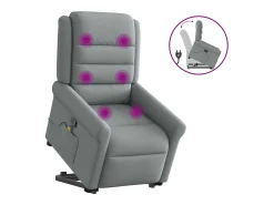 Poltrona reclinável massagens | Poltrona Confortável tecido -claro SHL600029^ Poltrona