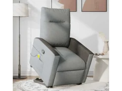 Poltrona* Poltrona reclinável massagens | Poltrona Confortável tecido -claro SHL24627 Cinzento