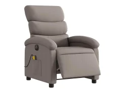 Poltrona reclinável massagens elétrica | Poltrona Confortável tecido cinza-acastanhado SHL7114^ Poltrona