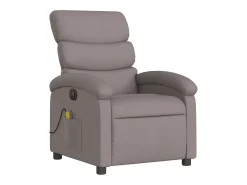 Poltrona reclinável massagens elétrica | Poltrona Confortável tecido cinza-acastanhado SHL7114^ Poltrona