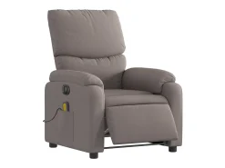 Poltrona* Poltrona reclinável massagens elétrica | Poltrona Confortável tecido cinza-acastanhado SHL989252 Taupe