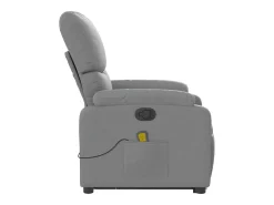 Hot Poltrona reclinável massagens | Poltrona Confortável tecido -claro SHL496201 Cinzento