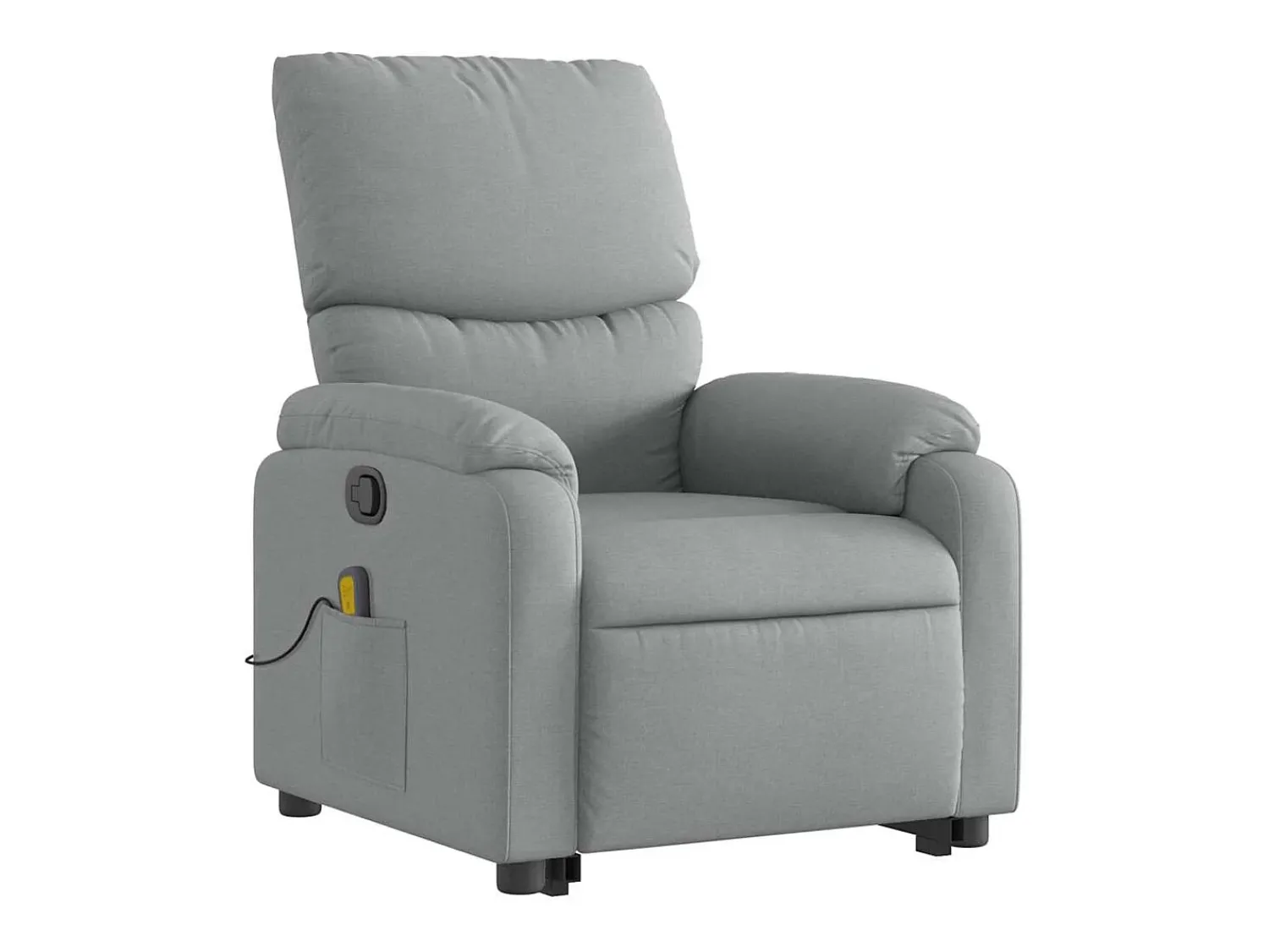 Hot Poltrona reclinável massagens | Poltrona Confortável tecido -claro SHL496201 Cinzento