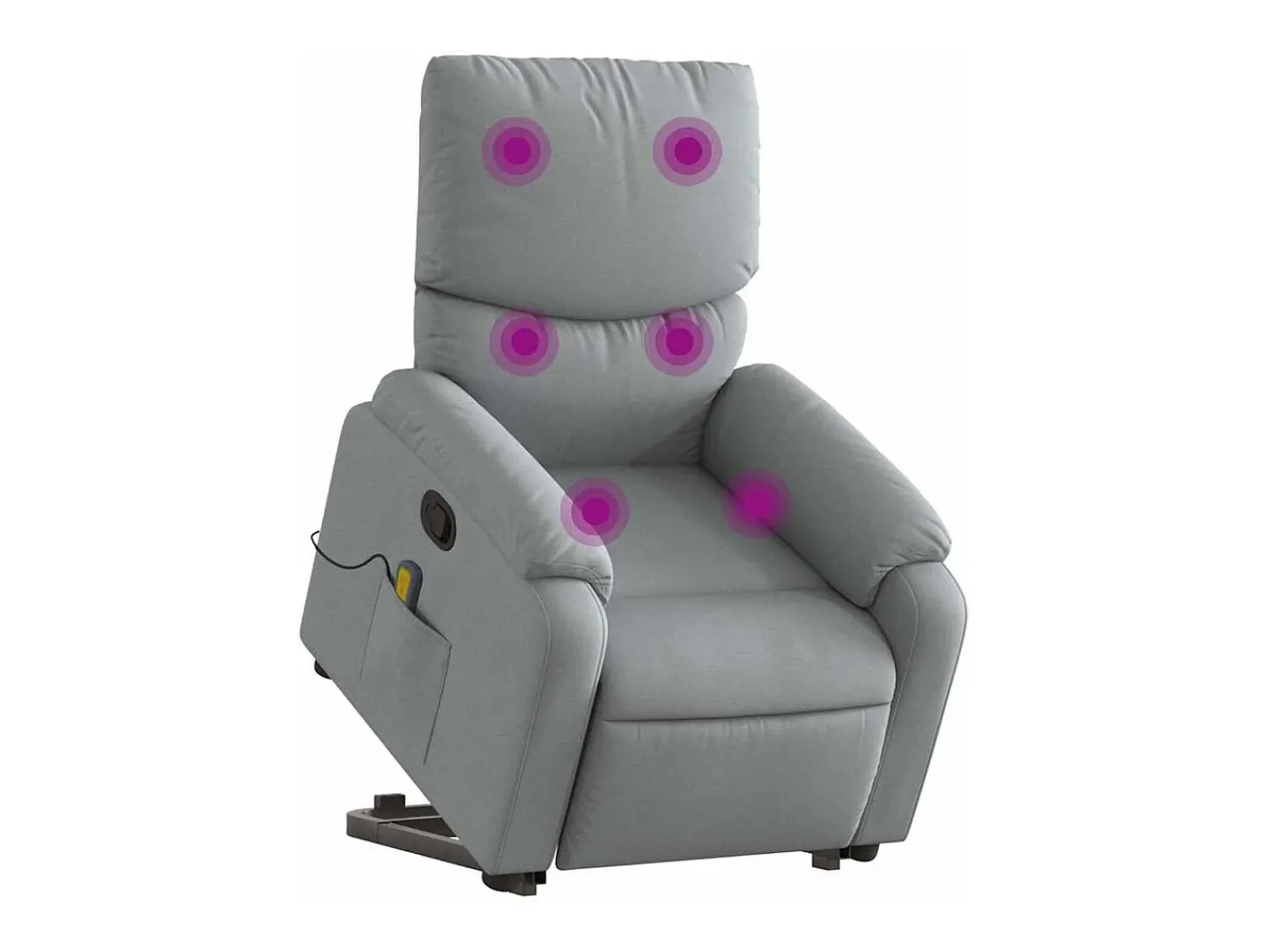 Hot Poltrona reclinável massagens | Poltrona Confortável tecido -claro SHL496201 Cinzento