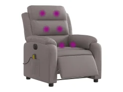 Poltrona* Poltrona reclinável massagens elétrica | Poltrona Confortável tecido cinza-acastanhado SHL543483 Taupe