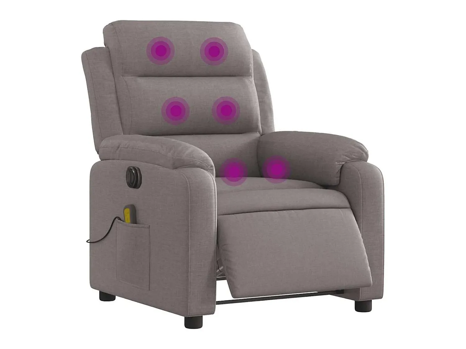 Poltrona* Poltrona reclinável massagens elétrica | Poltrona Confortável tecido cinza-acastanhado SHL543483 Taupe