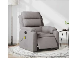 Poltrona* Poltrona reclinável massagens elétrica | Poltrona Confortável tecido cinza-acastanhado SHL543483 Taupe