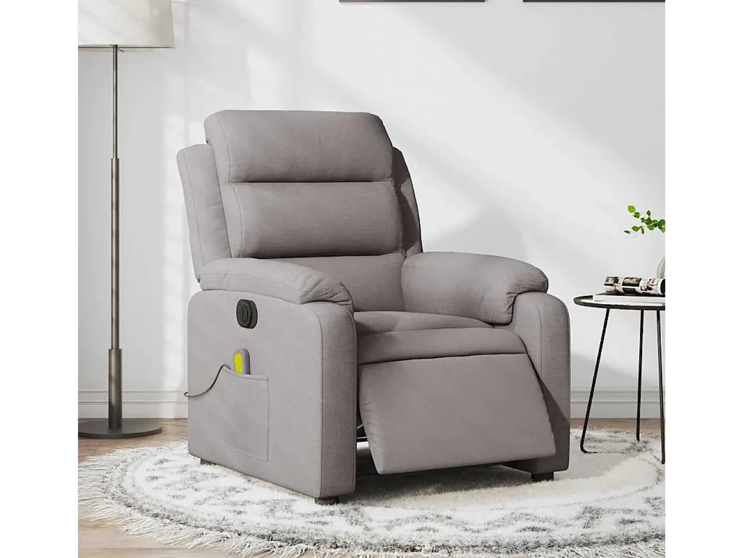 Poltrona* Poltrona reclinável massagens elétrica | Poltrona Confortável tecido cinza-acastanhado SHL543483 Taupe