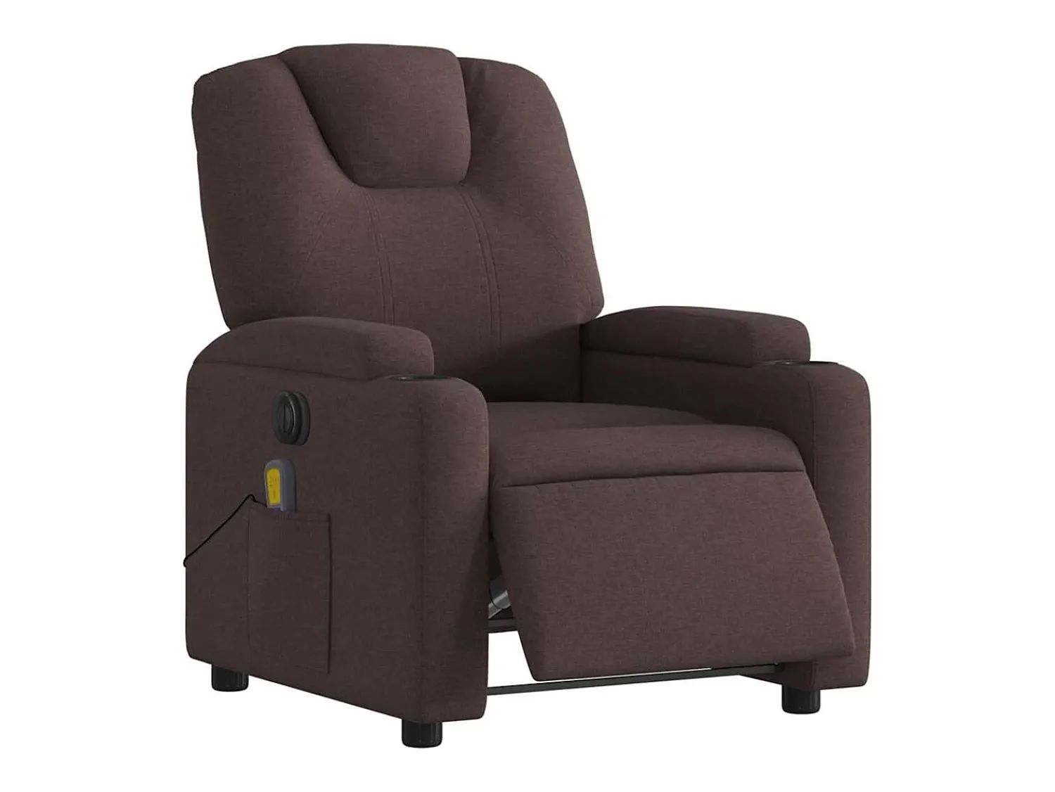 Poltrona reclinável massagens elétrica | Poltrona Confortável tecido -escuro SHL922579^ Poltrona