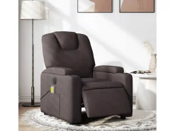 Poltrona reclinável massagens elétrica | Poltrona Confortável tecido -escuro SHL922579^ Poltrona